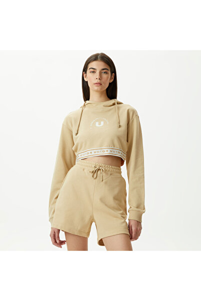 United 4 UNITED4 Classic Kadın Krem Hoodie