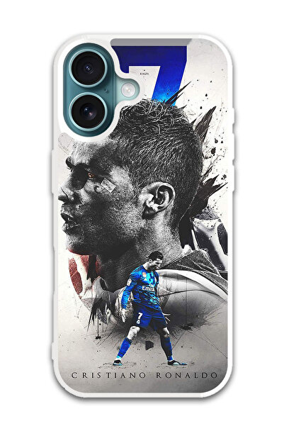 Theodor غطاء حماية لهاتف أبل آيفون 16 كريستيانو رونالدو (5) (مصد أبيض)
