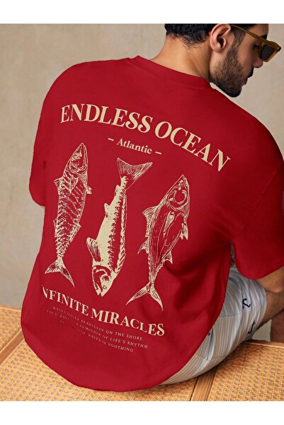 Vordevia Endless Ocean Design Printed Cotton Tshirt