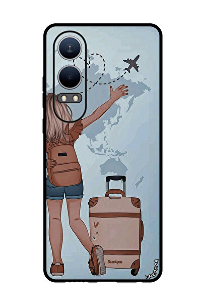 Theodor جراب واقٍ مضاد للخدش والصدمات لهاتف Oppo K12x (الصين) فتاة السفر