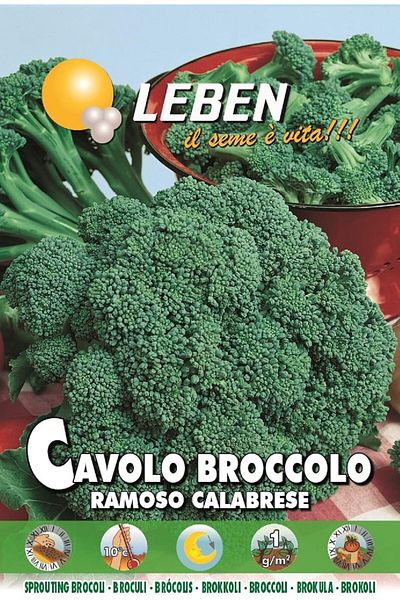 Leben Sprouting Brocoli (Cavolo Broccolo Ramoso Calabrese) Premium Quality Seeds Made in Italy