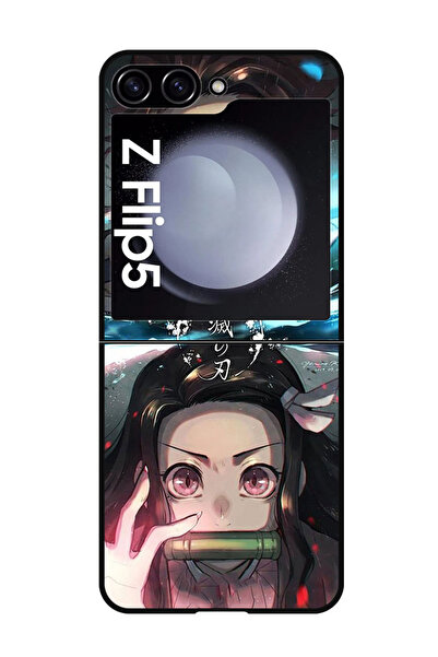 Theodor جراب واقٍ مضاد للخدش والصدمات لهاتف Samsung Galaxy Z Flip 5 رسوم متحر...