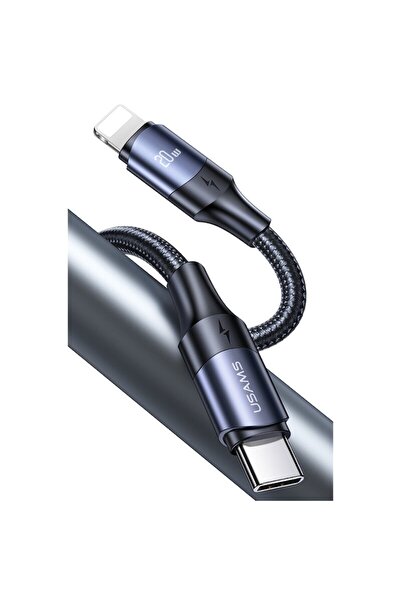 SOHO Super fast charge and data transfer cable USB-C to Apple-compatible (Lightning), 20W PD, 3 m, Black