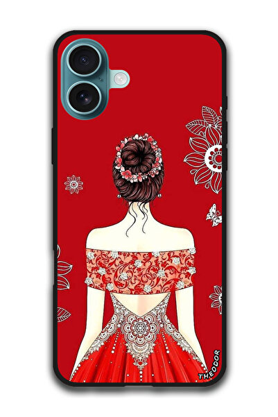 Theodor جراب واقٍ مضاد للخدش والصدمات لهاتف iPhone 16 (6.1) بوصة لطيف ليدي