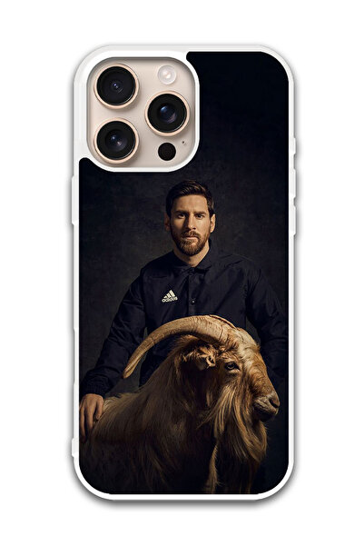 Theodor غطاء حماية لهاتف أبل آيفون 16 برو ميسي جوت (مصد أبيض)