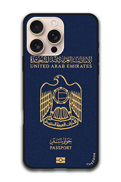 Theodor غطاء حماية مضاد للخدش والصدمات لهاتف iPhone 16 Pro Max (6.9) بوصة جواز سفر الإمارات العربية المتحدة 2