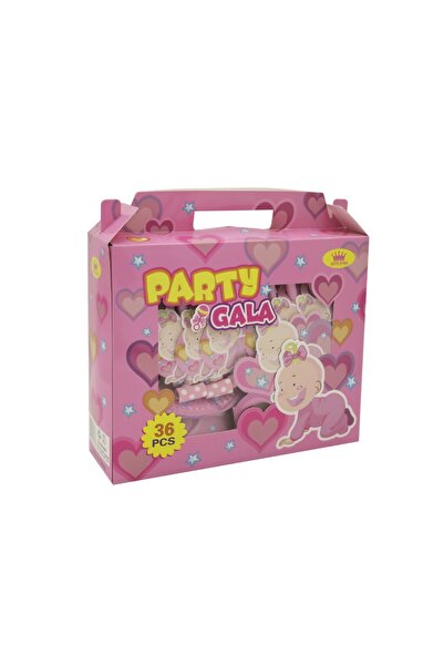 SDX Market Set de 36 de accesorii pentru petrecere pentru copii, temă bebeluș...