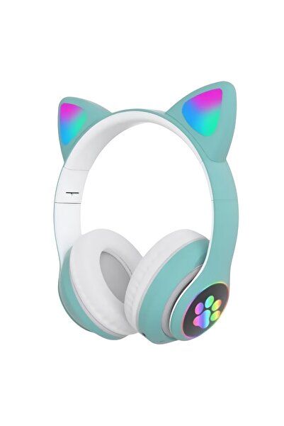 YETI Ακουστικά Bluetooth Sunix για παιδιά, αυτιά γάτας, LED, ασύρματα, με μικ...