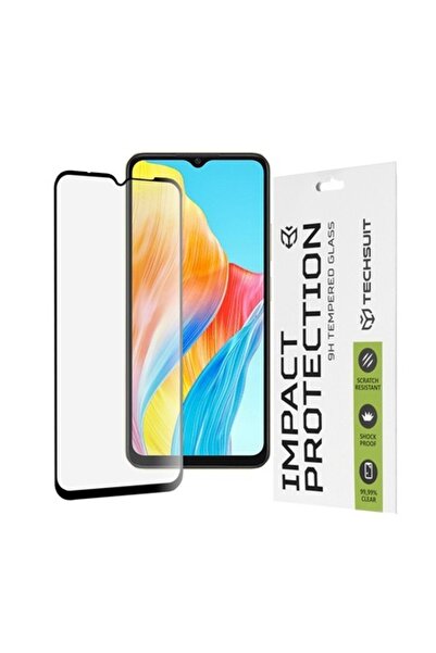 Techsuit Folie pentru Oppo A38, 111D Full Cover / Full Glue Glass, Negru