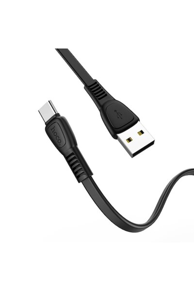 Hoco Cablu Incarcare si Transfer Date USB-A la Type-C 12W, TPE, 2.4A, Lungime 1m, C243, Negru