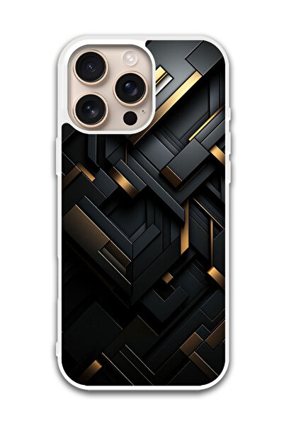 Theodor غطاء حماية لجهاز أبل آيفون 16 برو ماكس - أسود دورادو (مصد أبيض)