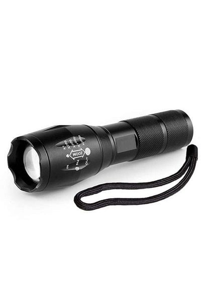 OEM Professional tactical LED flashlight, adjustable focus, 5 lighting modes, 800 M range, Black