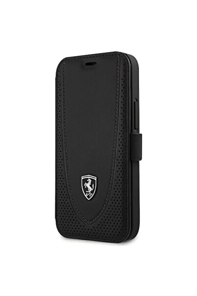 Ferrari Case for Apple iPhone 12 / 12 Pro, Off Track Perforated, Black
