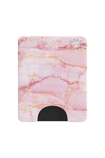OEM Portofel universal pentru telefon, policarbonat - PopSockets PopWallet, Z258, marmură roz