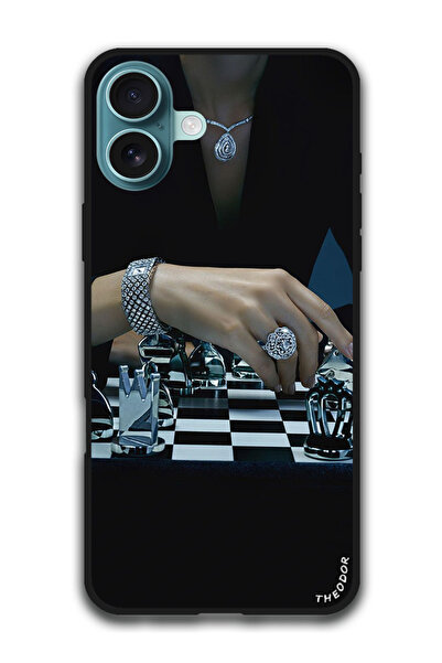 Theodor جراب واقٍ مضاد للخدش والصدمات لهاتف iPhone 16 Plus (6.7) بوصة Chess 1