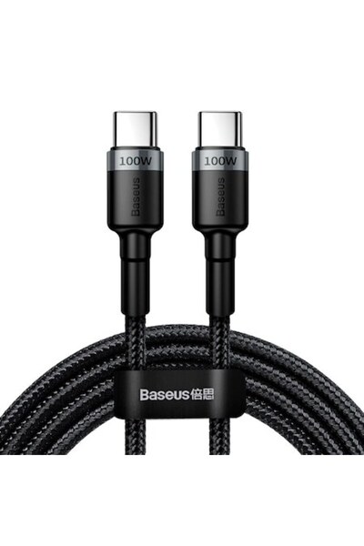 Baseus Charging and Data Transfer Cable Type-C, Aluminum, Power 100W, Length 2m, C485, Gray Black