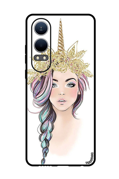 Theodor جراب واقٍ مضاد للخدش والصدمات لهاتف Oppo K12x (الصين) فتاة يونيكورن ذ...