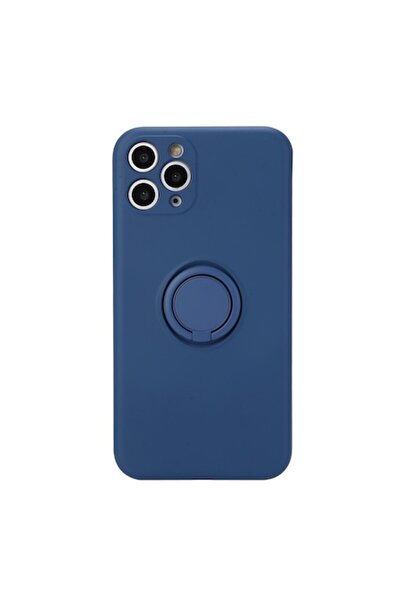 Danex Carcasă de protecție pentru Huawei P40 Lite E - silicon lichid cu inel rotativ la 360°, albastră