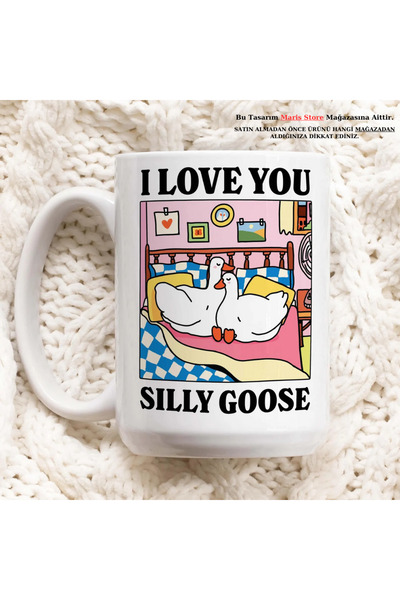 MARİS STORE I Love You  Goose Cute Romantic Gift Mug Cup