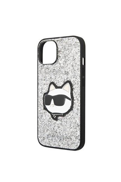 Karl Lagerfeld Slim Protector Phone Case P2514 - Compatible with iPhone 14, Metal Gray (Choupette Pa