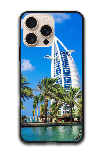 Theodor جراب واقٍ مضاد للخدش والصدمات لهاتف iPhone 16 Pro (6.3) بوصة برج دبي