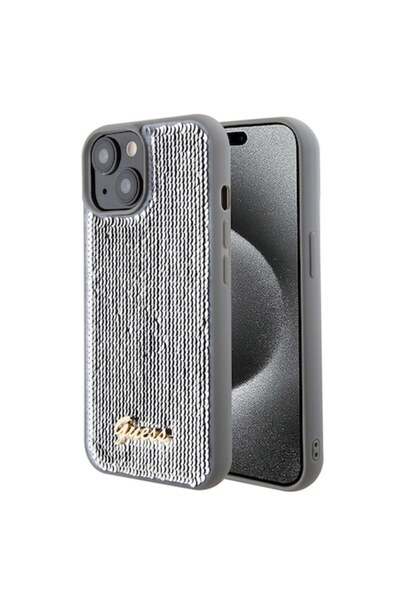 Guess Husa pentru iPhone 15/iPhone 14/iPhone 13, U55, Policarbonat, Silver