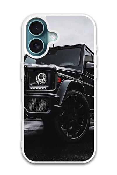 Theodor غطاء حماية لهاتف أبل آيفون 16 سيارة (4) (مصد أبيض)