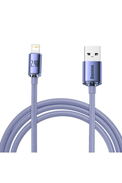 Baseus Cablu de date si incarcare, Baseus, Lightning, 2.4 A, 2 m, Violet