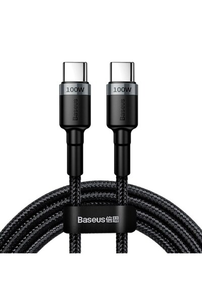 Baseus Charging and Data Transfer Cable Type-C, Aluminum, Power 100W, Length 2m, C485, Gray Black