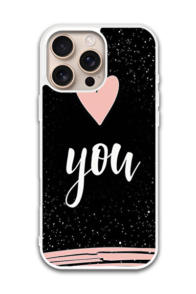 Theodor غطاء حماية لهاتف أبل آيفون 16 برو (أحبك) (مصد أبيض)