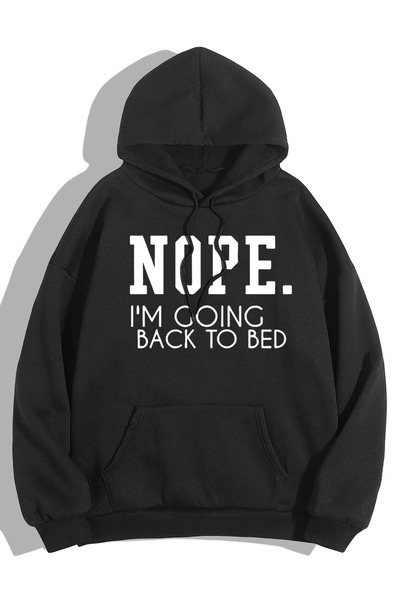 Harajuku Style للجنسين أسود كبير الحجم نوب. سويت شيرت مطبوع