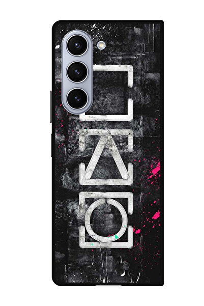 Theodor غطاء حماية مضاد للخدش والصدمات لهاتف سامسونج جالاكسي زد فولد 5، رموز الحبار