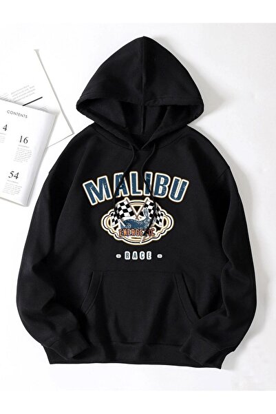 Harajuku Style Unisex Μαύρο Φούτερ Malibu