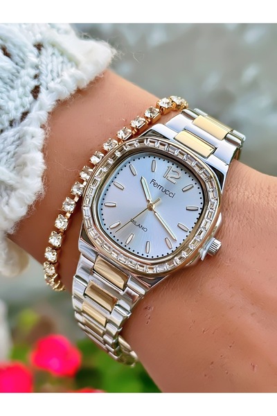 Ferrucci Steel Cord Women Wrist Watch 3 Atm Waterproof with 2 Years Warranty