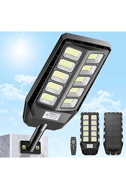 dalip Lampă stradală solară IP67 – Senzor de mișcare, Telecomandă, Alb rece 6500K