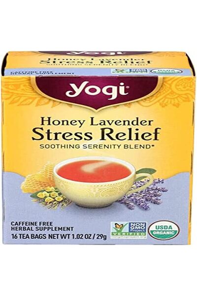 Yogi شاي، عسل اللافندر لتخفيف التوتر، 16 كيسًا
