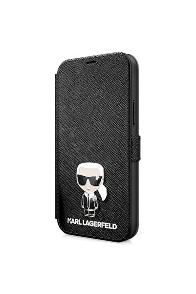 OEM Husă de protecție compatibilă cu Apple iPhone 12 Mini, Saffiano Iconic Bo...