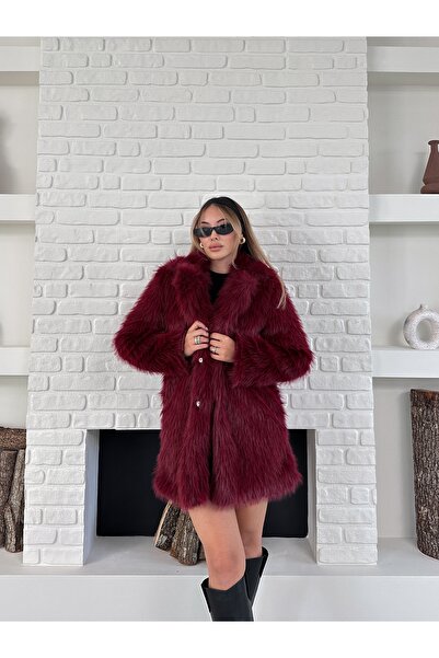 Ekim Store Premium Yumuşak Dokulu Astarlı Uzun Kürk