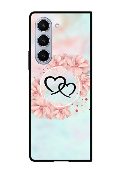 Theodor جراب واقٍ مضاد للخدش والصدمات لهاتف Samsung Galaxy Z Fold 5 Hearts (2)