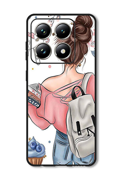 Theodor جراب متوافق مع هاتف Xiaomi 14T غطاء حماية مقاوم للصدمات بتصميم فتاة ا...