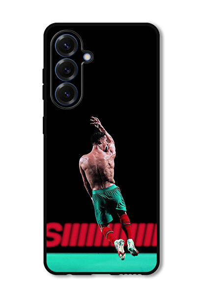 Theodor جراب واقٍ مضاد للخدش والصدمات لهاتف Samsung Galaxy S25 رونالدو في الهواء