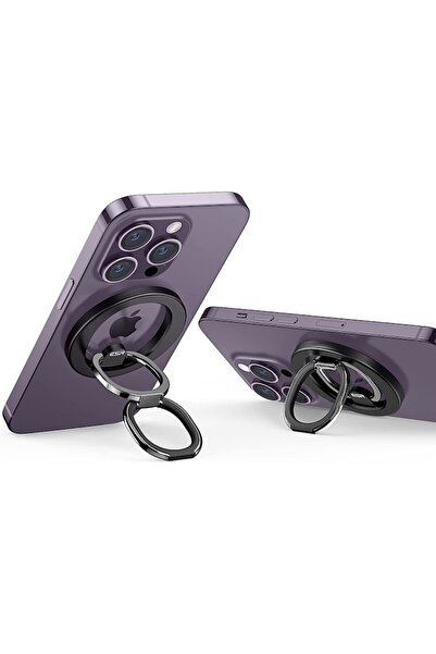 OEM Suport universal cu inel pentru telefon MagSafe, metalic, Z152, negru