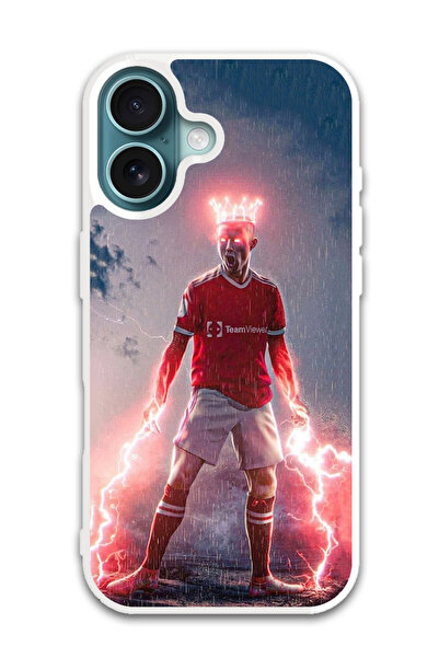 Theodor غطاء حماية لهاتف أبل آيفون 16 رونالدو (5) (مصد أبيض)