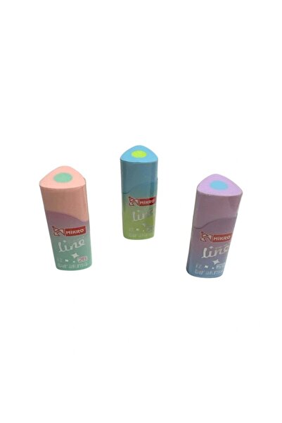 Mikro MU5698 LINE PASTEL RENKLİ ÜÇGEN SİLGİ - TEKLİ