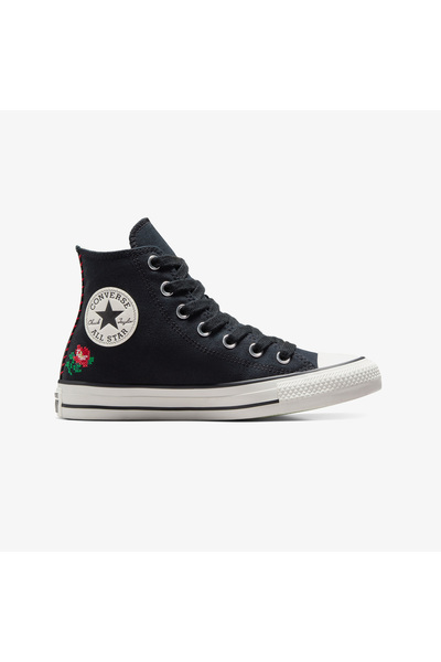 Converse Chuck Taylor Rose Cross Stich Unisex Siyah Sneaker