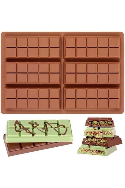 Generic Chocolate Bar Mold - Non-Stick Chocolate Molds, Food Grade Silicone Deep Chocolate Bar Mold for Dub