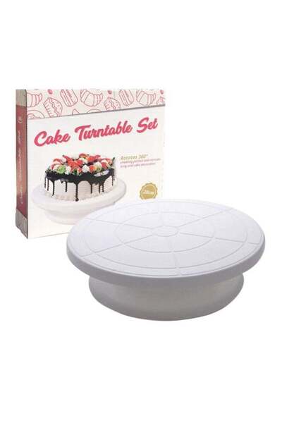 Generic Rotating Cake Stand White 28 x 7cm