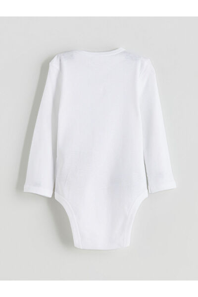 LC Waikiki Ecru Basic Baby Boy Snap Fastener Bodysuit, Pack of 2