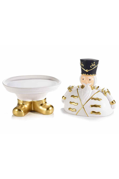 Decorer Nutcracker Ceramic Serving Plate 19x14.5x26.5 cm