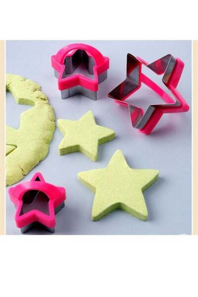 Generic 3 Piece Cookie Cutter Set, Stainless Steel Cookie Molds for Cakes Bis...